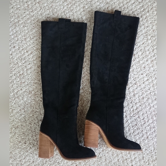 Mi.iM always a Saint Knee High Block Heel Boot black Size 5.5 - Picture 4 of 16